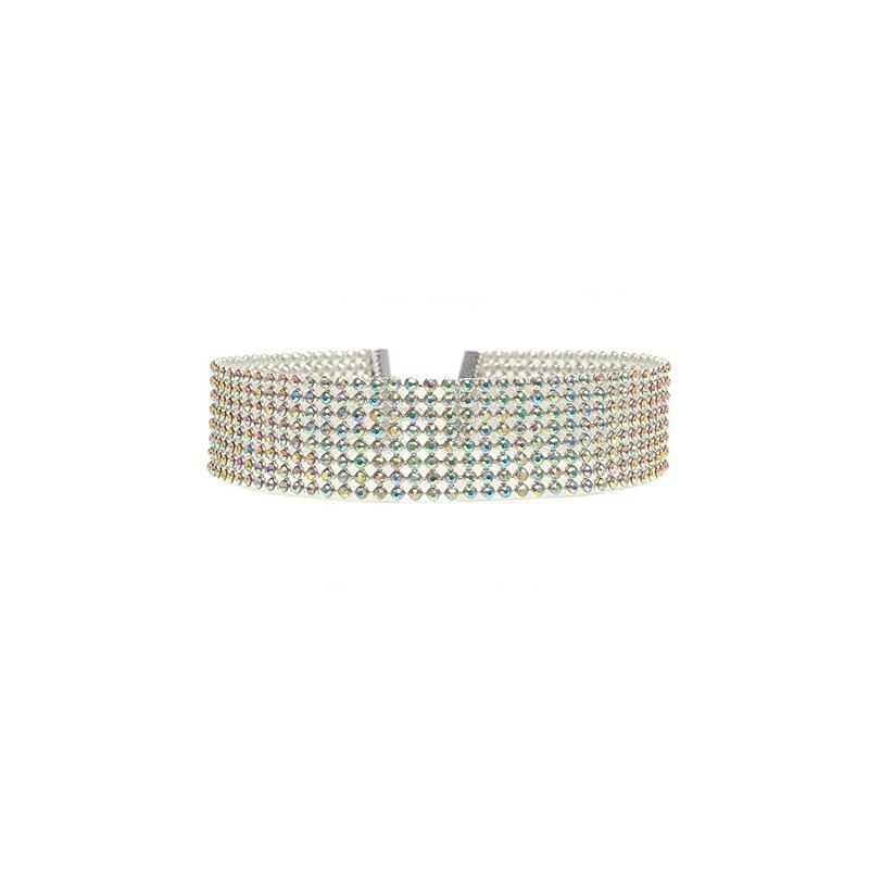 Crystal Rhinestone Choker Necklace - Wedding Jewelry for Women