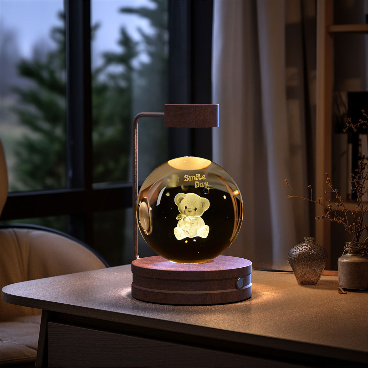 Crystal Ball Cosmic Dinosaur Indoor Night Light Bedside Light Birthday Gift Night Lamp