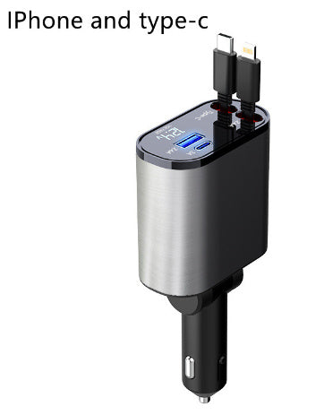 100W Fast Charging Car Charger  USB & Type-C - QuickCharge