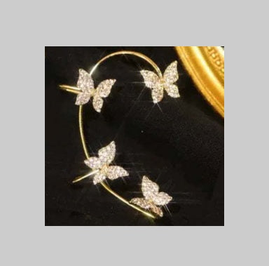 Butterfly Ear Clips - No Piercing Ear Cuffs for Women