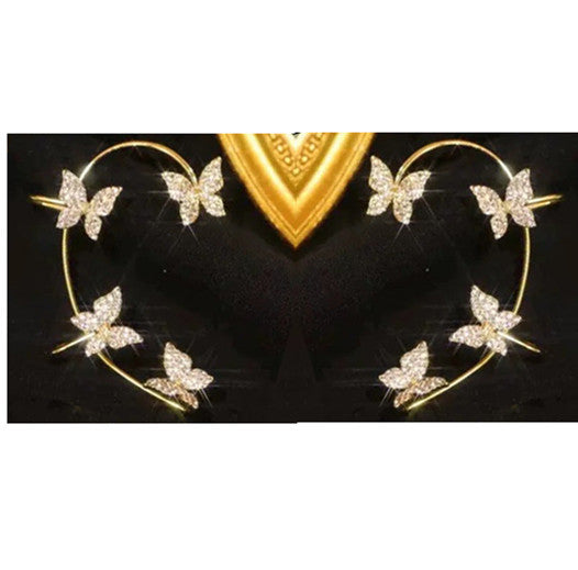 Butterfly Ear Clips - No Piercing Ear Cuffs for Women