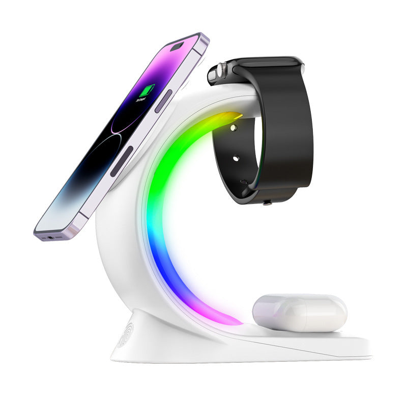 4 In 1 Magnetic Wireless Charger Fast Charging & Atmosphere Light - TechSavvy