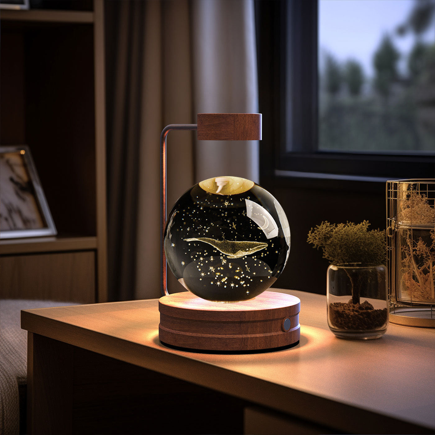Crystal Ball Cosmic Dinosaur Indoor Night Light Bedside Light Birthday Gift Night Lamp
