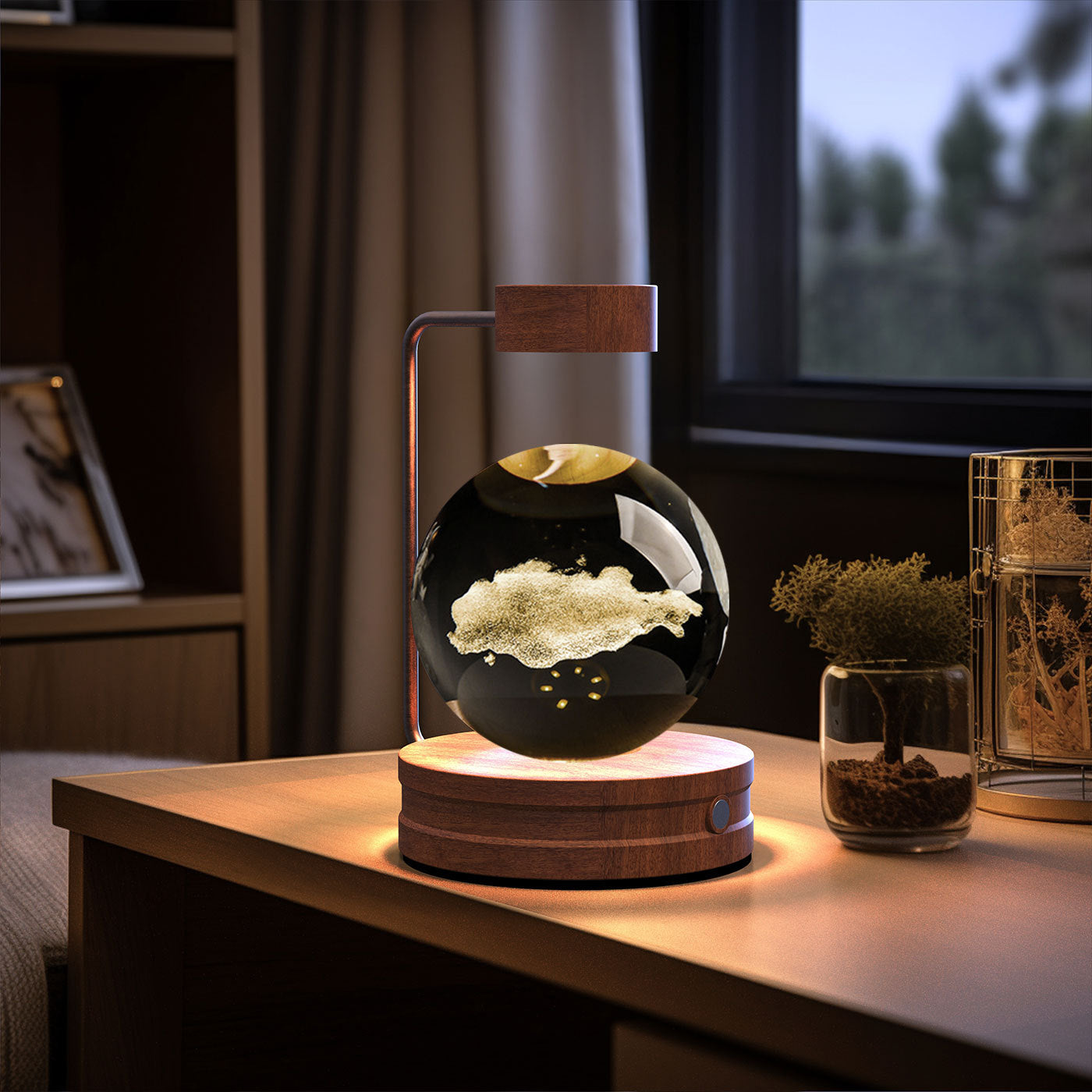 Crystal Ball Cosmic Dinosaur Indoor Night Light Bedside Light Birthday Gift Night Lamp