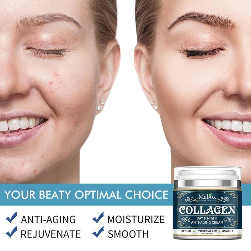 Collagen Anti-Aging Face Cream with SPF10 - Moisturizing Wrinkle Remover (50g)