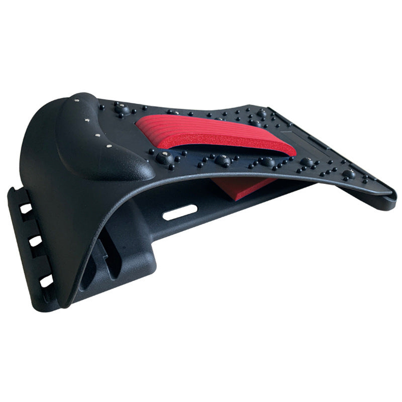 Ergonomic Back Massager - Lumbar Support Stretcher with Magnetic Therapy Pain Relief Device