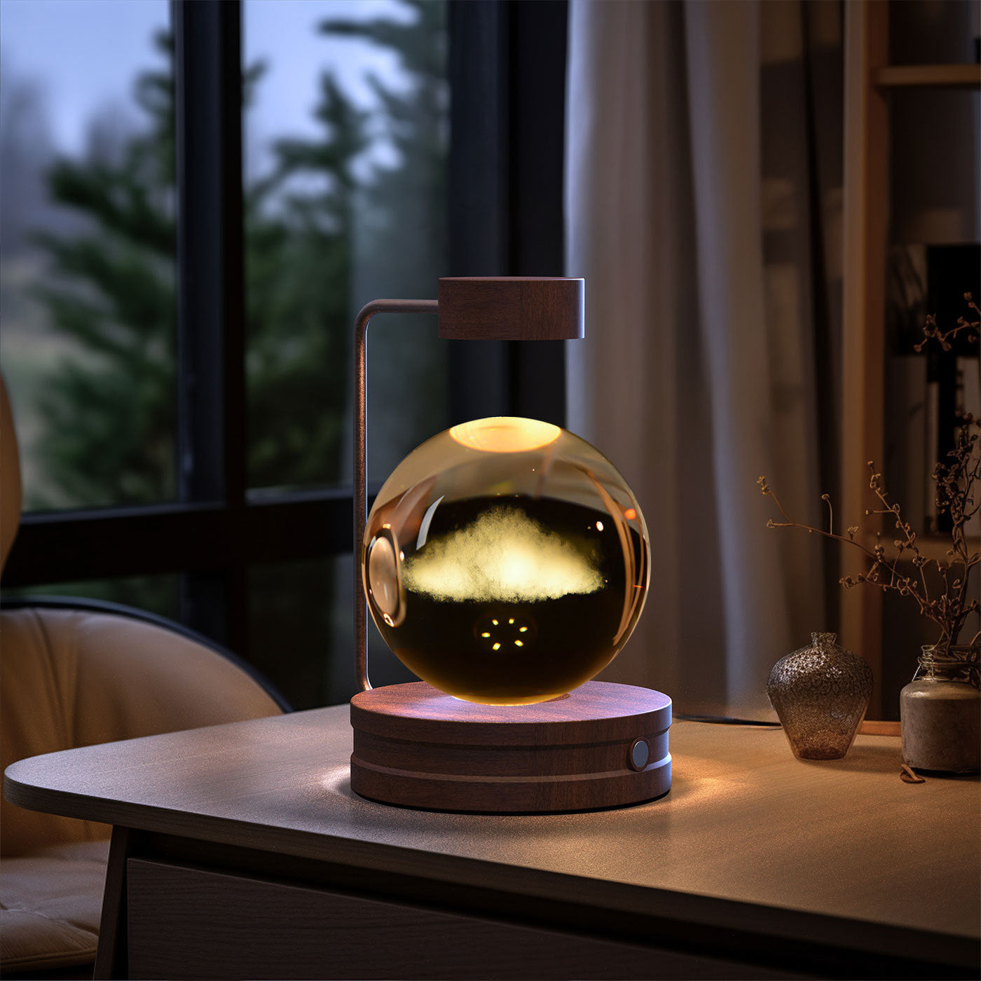 Crystal Ball Cosmic Dinosaur Indoor Night Light Bedside Light Birthday Gift Night Lamp