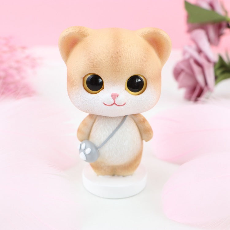 Cute Shake Head Cat Car Interior Decoration