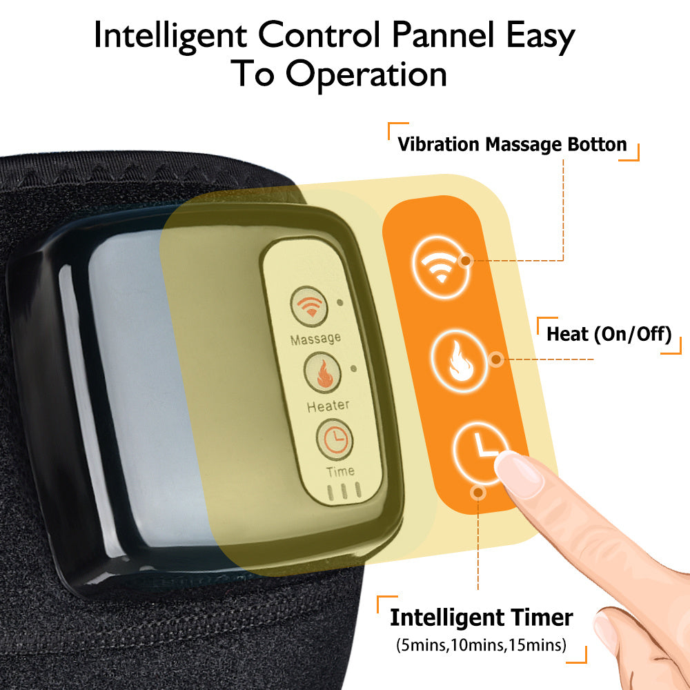 Electric Infrared Heating Knee Massager - Rechargeable Pain Relief with Vibration Therapy
