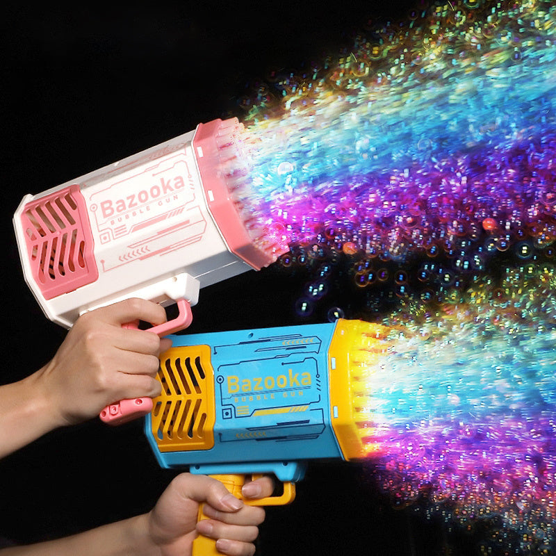 69-Hole Bubble Gun Rocket with Lights - Ultimate Fun for Kids