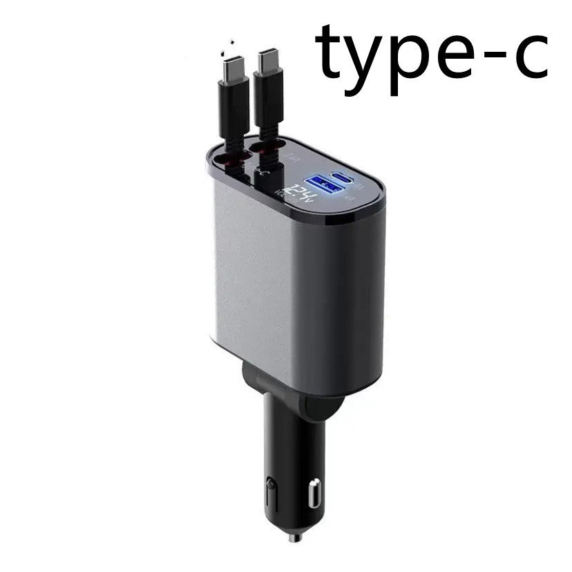 100W Fast Charging Car Charger  USB & Type-C - QuickCharge