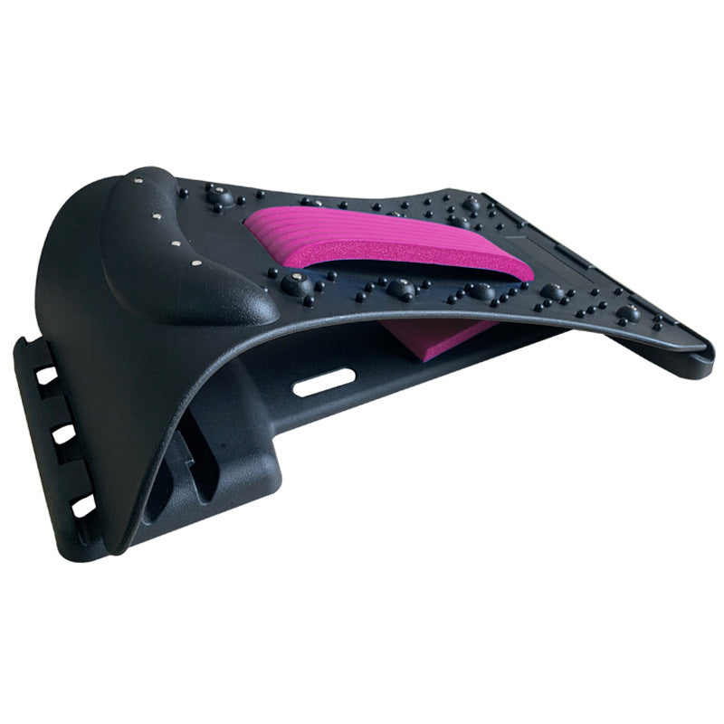 Ergonomic Back Massager - Lumbar Support Stretcher with Magnetic Therapy Pain Relief Device