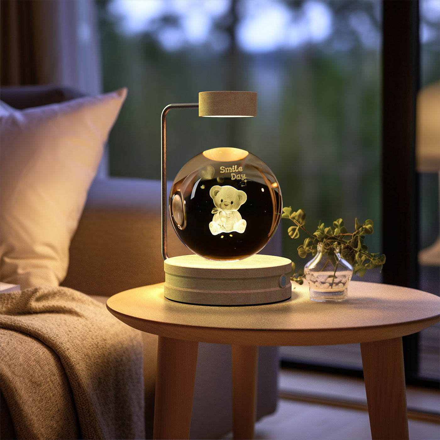 Crystal Ball Cosmic Dinosaur Indoor Night Light Bedside Light Birthday Gift Night Lamp