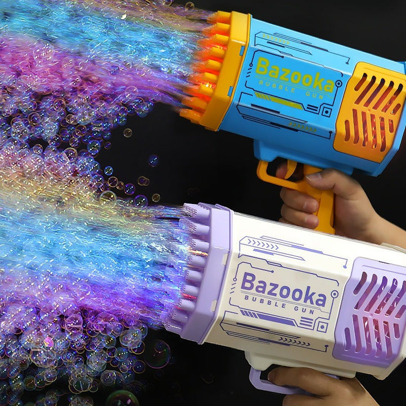69-Hole Bubble Gun Rocket with Lights - Ultimate Fun for Kids