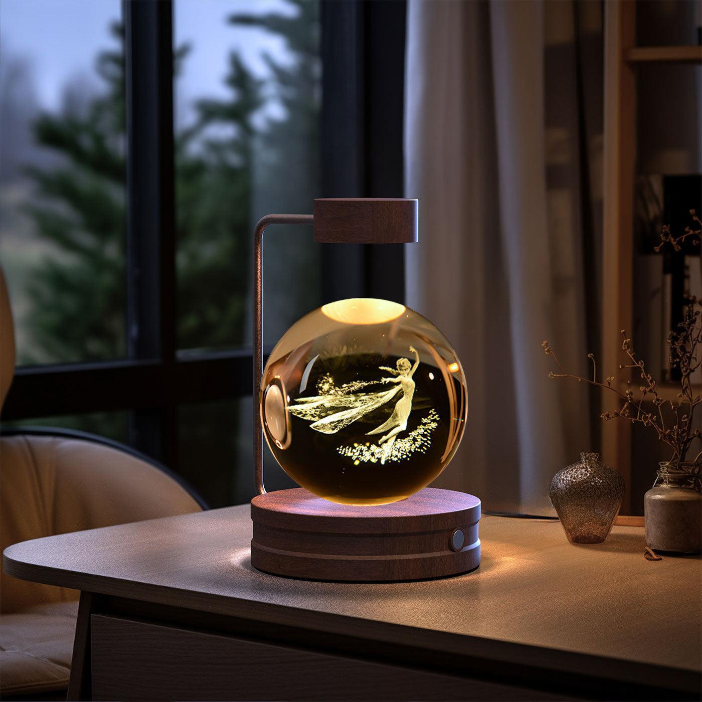 Crystal Ball Cosmic Dinosaur Indoor Night Light Bedside Light Birthday Gift Night Lamp