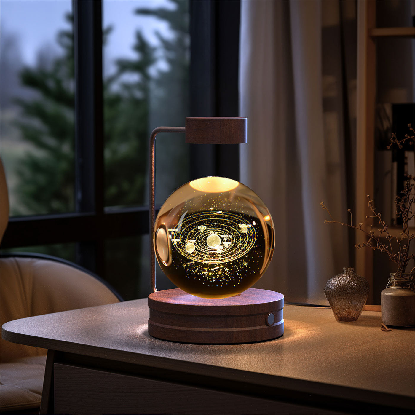Crystal Ball Cosmic Dinosaur Indoor Night Light Bedside Light Birthday Gift Night Lamp
