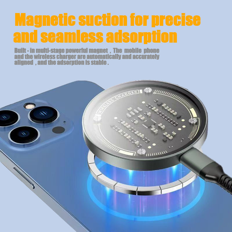 15W Qi Wireless Charger - Fast Charging for 12-16 Mobile Phone Models