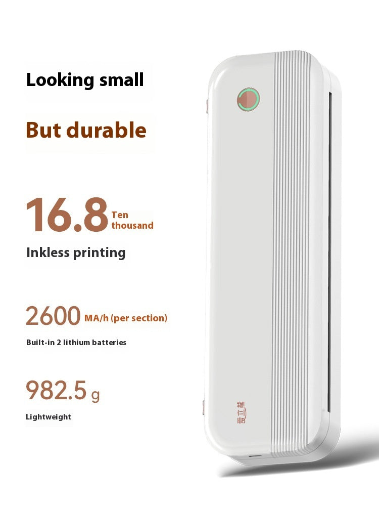 Ailixiong P40 Portable Thermal Printer - Wireless A4 Ink-Free Office Printer