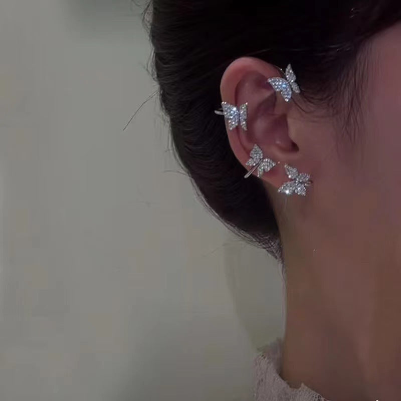 Butterfly Ear Clips - No Piercing Ear Cuffs for Women
