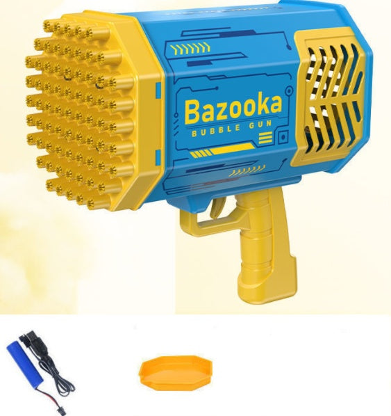 69-Hole Bubble Gun Rocket with Lights - Ultimate Fun for Kids