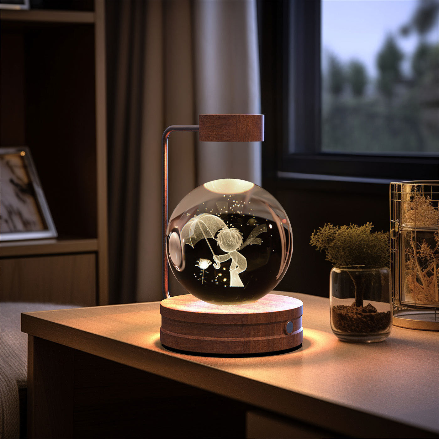 Crystal Ball Cosmic Dinosaur Indoor Night Light Bedside Light Birthday Gift Night Lamp