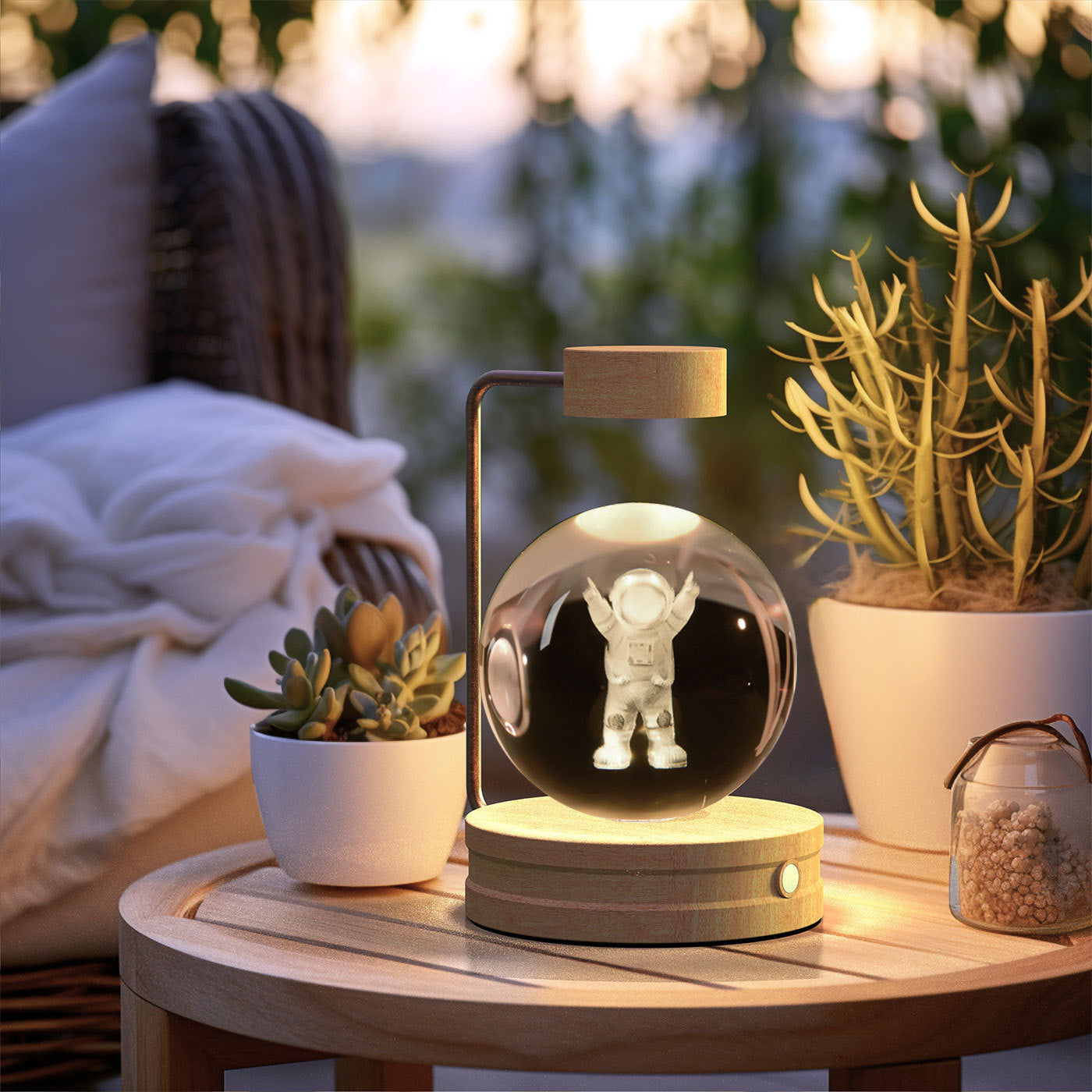 Crystal Ball Cosmic Dinosaur Indoor Night Light Bedside Light Birthday Gift Night Lamp