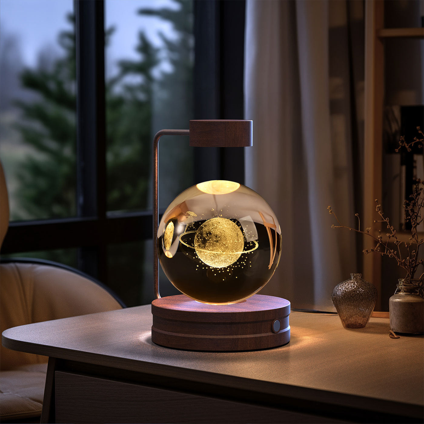 Crystal Ball Cosmic Dinosaur Indoor Night Light Bedside Light Birthday Gift Night Lamp