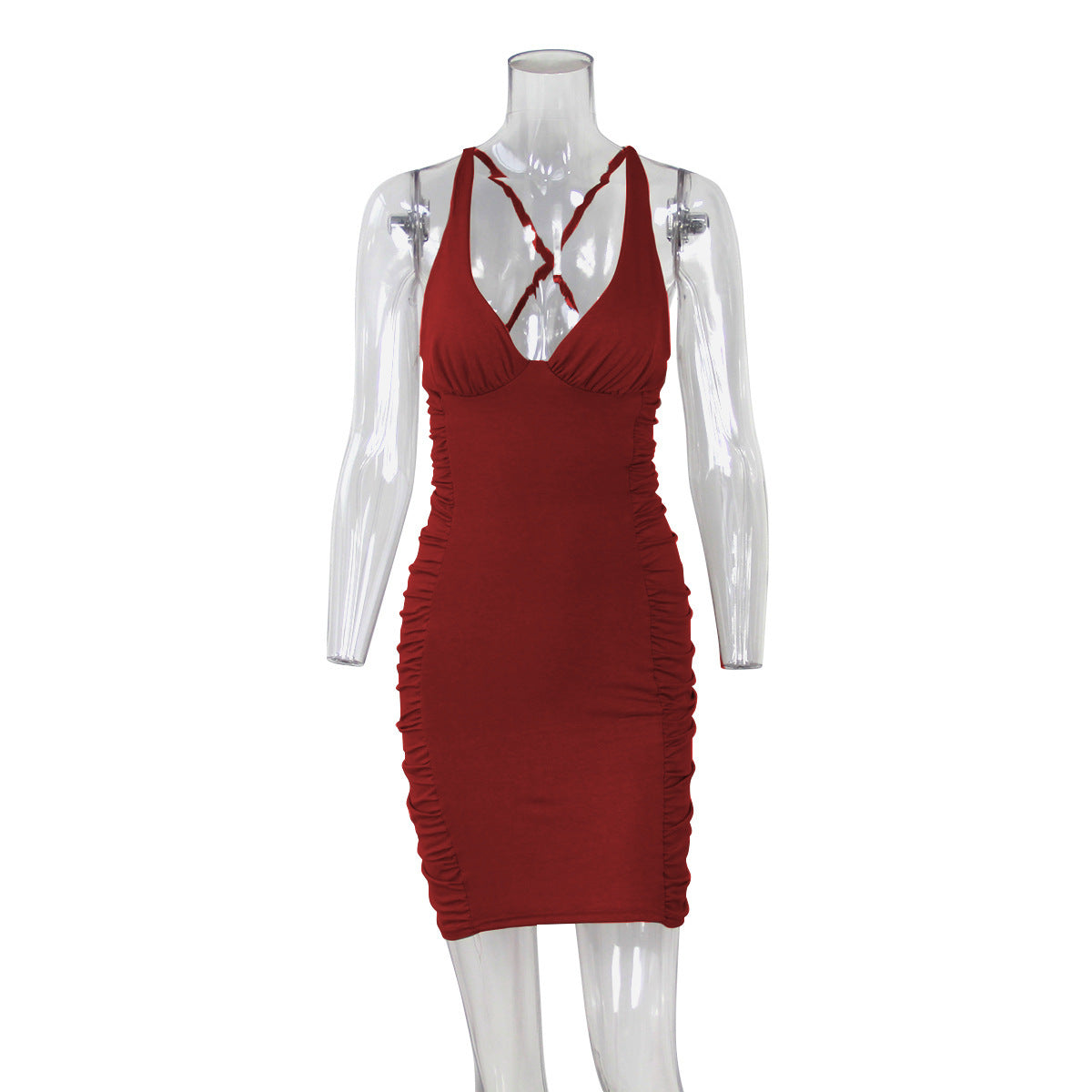 Deep V-neck Backless Suspender Dress INS Fashion