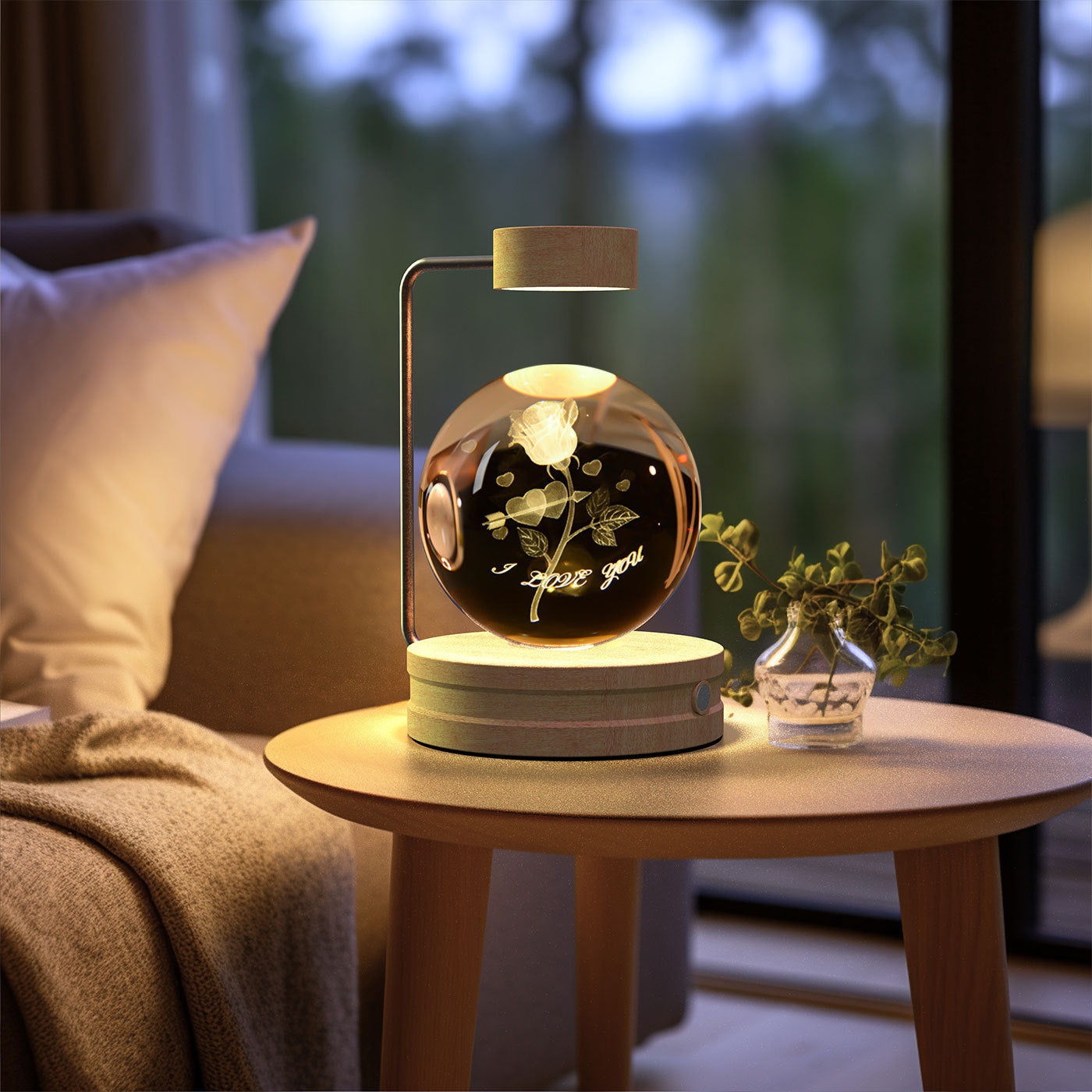 Crystal Ball Cosmic Dinosaur Indoor Night Light Bedside Light Birthday Gift Night Lamp