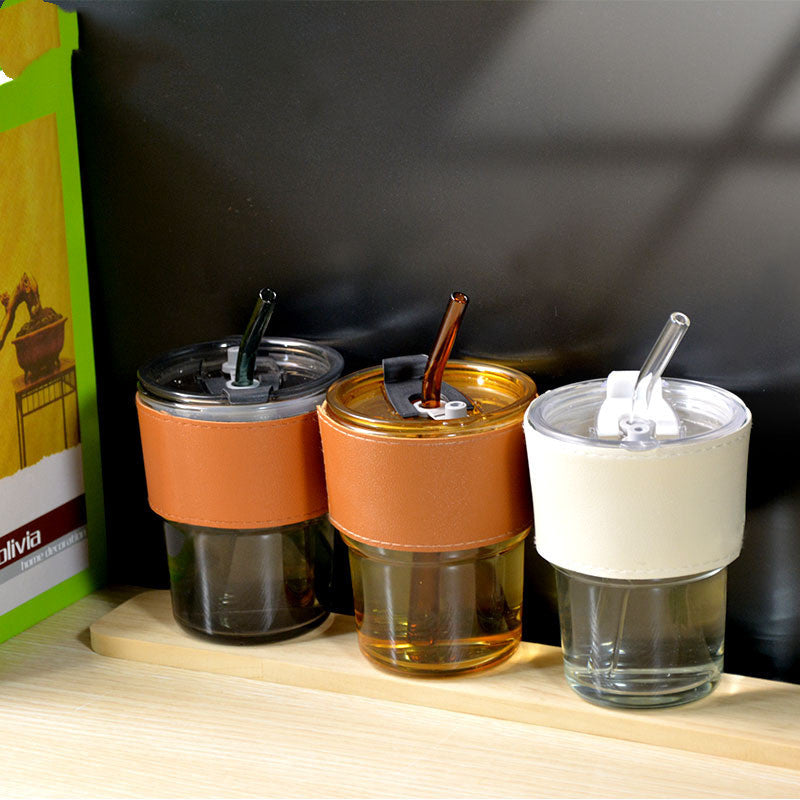 Eco-Friendly Glass Straw Cup - Ins Goddess Bamboo