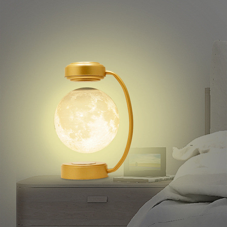 3D LED Moon Night Light Wireless Magnetic Levitating Lamp Rotating Floating Ball Lamp