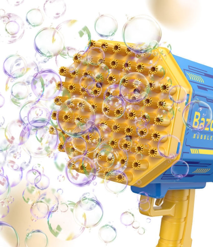 69-Hole Bubble Gun Rocket with Lights - Ultimate Fun for Kids