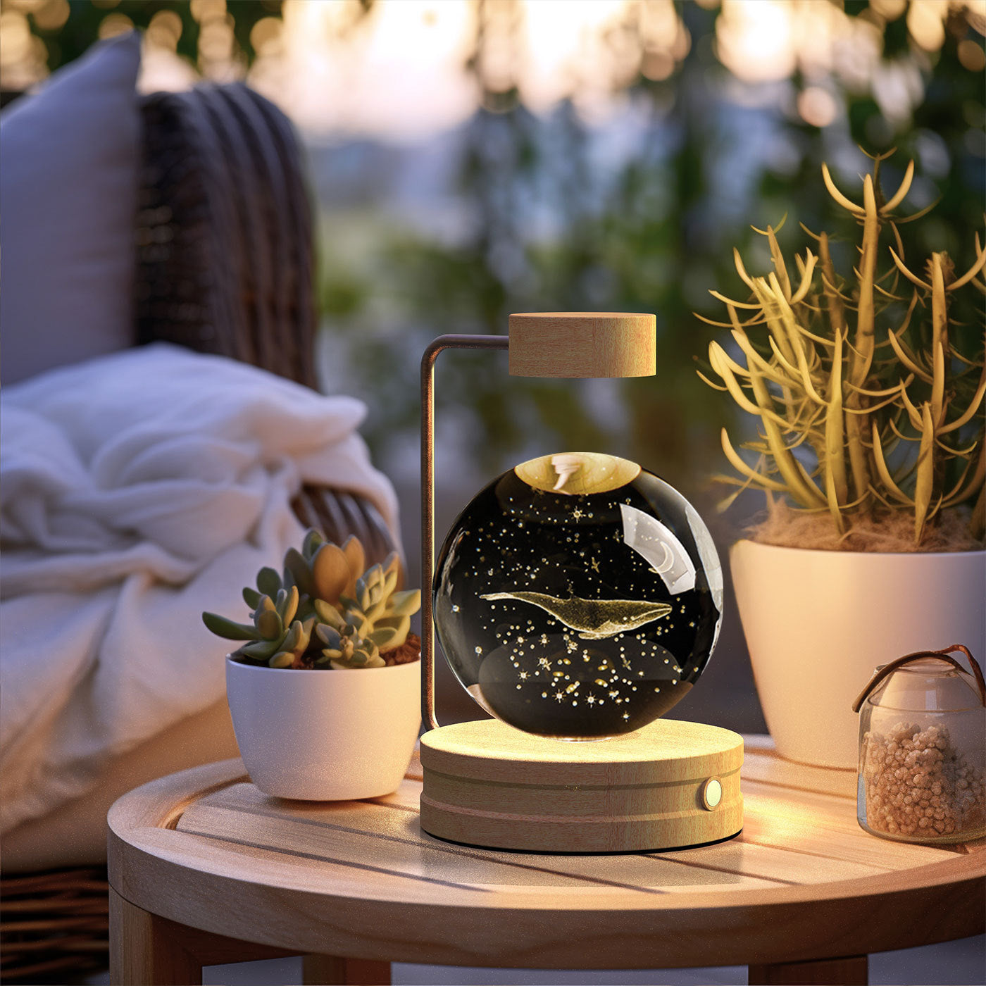 Crystal Ball Cosmic Dinosaur Indoor Night Light Bedside Light Birthday Gift Night Lamp