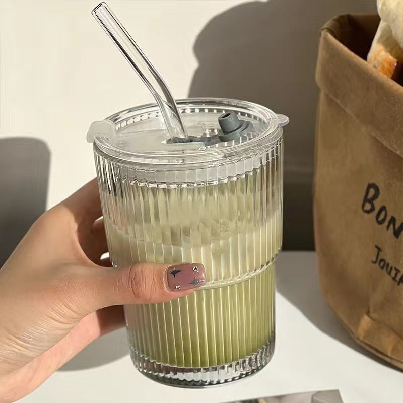 Eco-Friendly Glass Straw Cup - Ins Goddess Bamboo