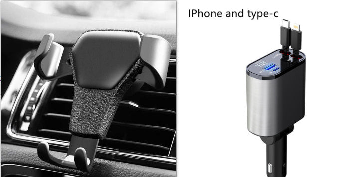 100W Fast Charging Car Charger  USB & Type-C - QuickCharge