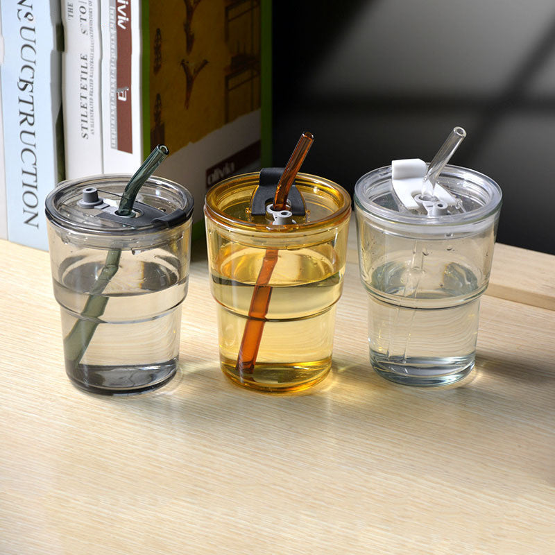 Eco-Friendly Glass Straw Cup - Ins Goddess Bamboo