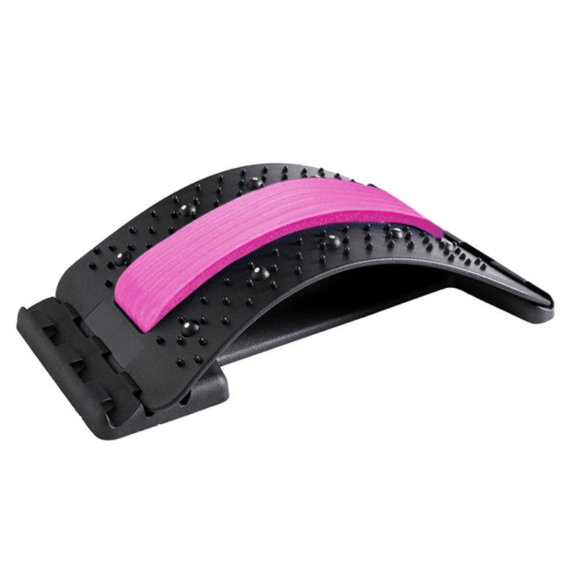 Ergonomic Back Massager - Lumbar Support Stretcher with Magnetic Therapy Pain Relief Device