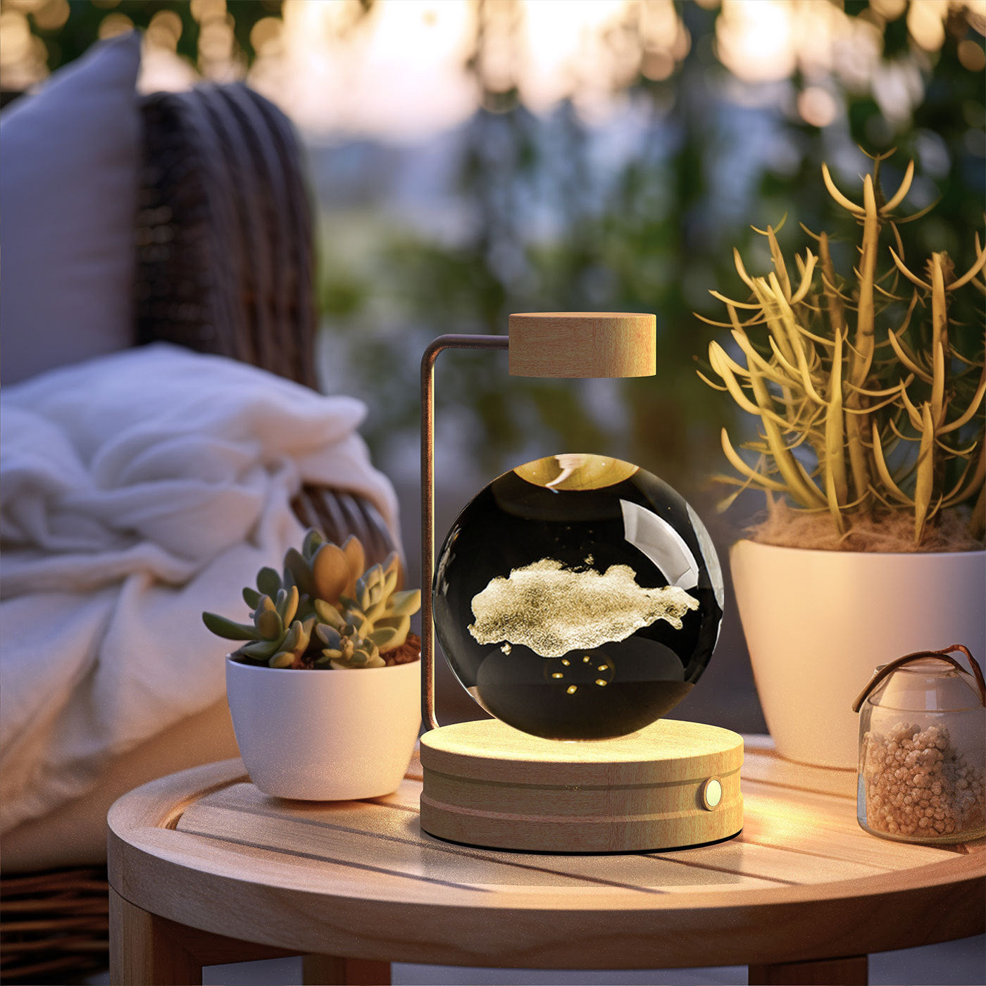 Crystal Ball Cosmic Dinosaur Indoor Night Light Bedside Light Birthday Gift Night Lamp