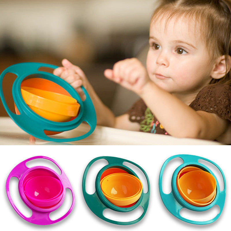 360-Degree Rotating Spill-Proof Baby Bowl